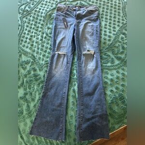 Fashion Nova Best Stretch Ripped High Rise Bootcut Jeans